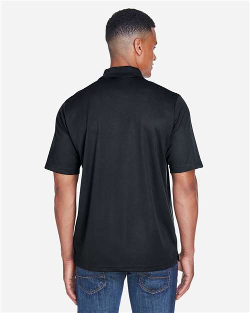 Core 365 88181P Men's Origin Performance Piqué Polo with Pocket - Black - model back
