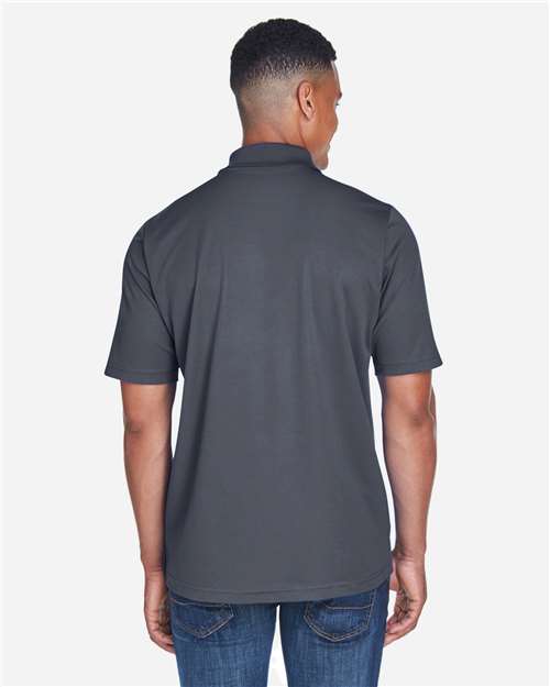 Core 365 88181P Men's Origin Performance Piqué Polo with Pocket - Carbon - model back
