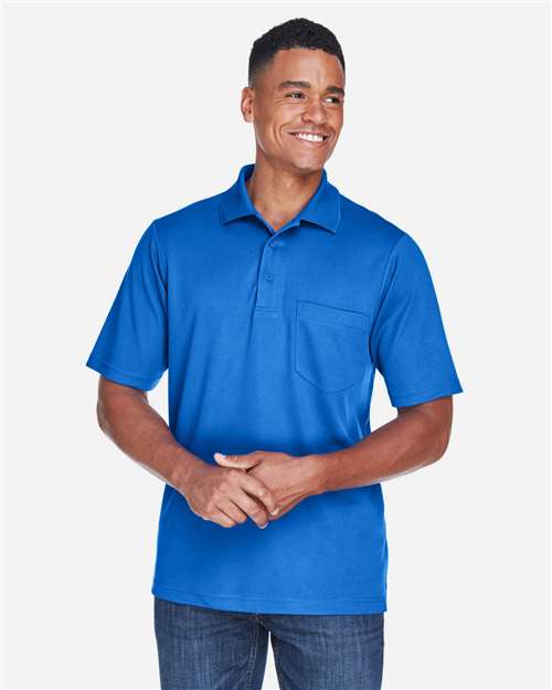 Core 365 88181P Men's Origin Performance Piqué Polo with Pocket - True Royal - model front