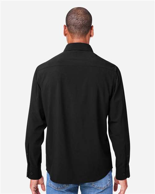 Core 365 CE510L Men's Ultra UVP Marina Shirt - Black - model back