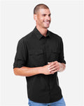 Core 365 CE510L Men's Ultra UVP Marina Shirt - Black - model side