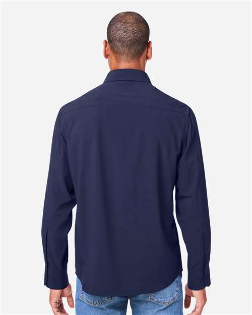 Core 365 CE510L Men's Ultra UVP Marina Shirt - Classic Navy - model back
