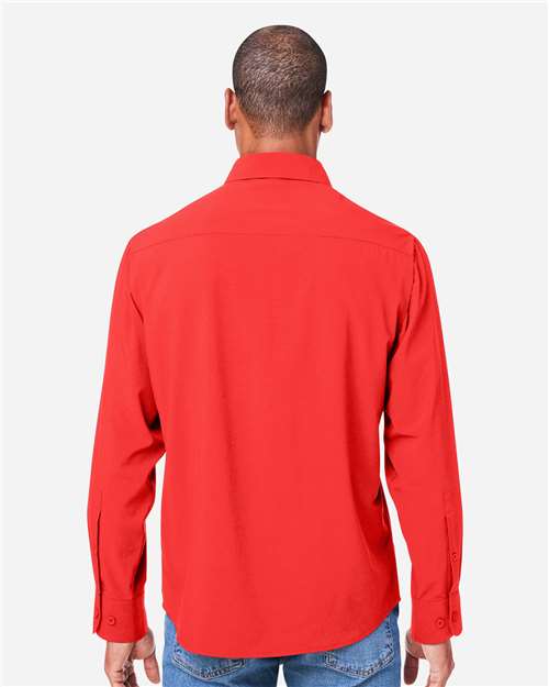 Core 365 CE510L Men's Ultra UVP Marina Shirt - Marina Red - model back