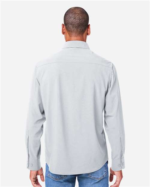 Core 365 CE510L Men's Ultra UVP Marina Shirt - Platinum - model back