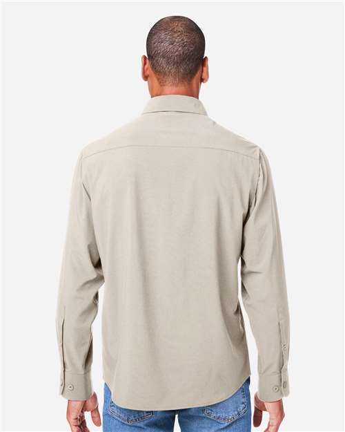 Core 365 CE510L Men's Ultra UVP Marina Shirt - Stone - model back