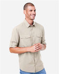 Core 365 CE510L Men's Ultra UVP Marina Shirt - Stone - model side