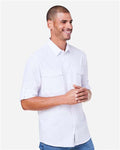 Core 365 CE510L Men's Ultra UVP Marina Shirt - White - model side