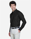 Core 365 88193 Men's Operate Twill Dress Shirt - Black - model side