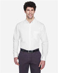 Core 365 88193 Men's Operate Twill Dress Shirt - White - model front