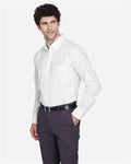 Core 365 88193 Men's Operate Twill Dress Shirt - White - model side