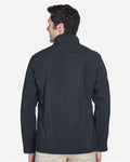 Core 365 88184 Men's Cruise Two-Layer Fleece Bonded Soft Shell Jacket - Carbon - model back