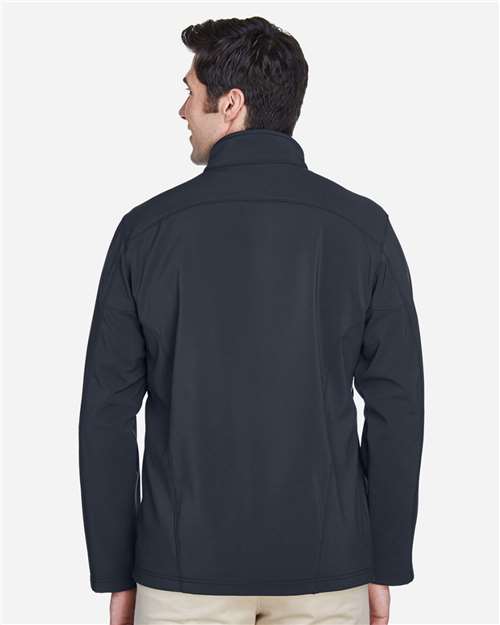 Core 365 88184 Men's Cruise Two-Layer Fleece Bonded Soft Shell Jacket - Carbon - model back