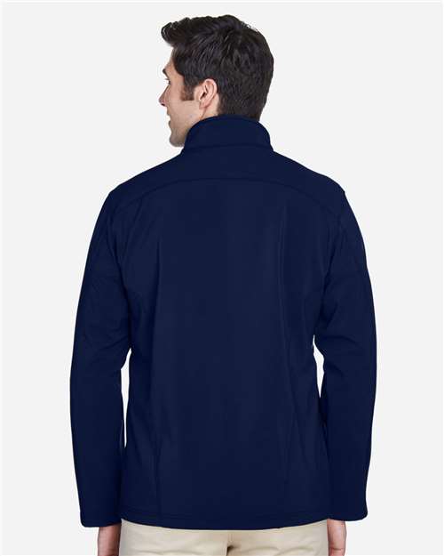 Core 365 88184 Men's Cruise Two-Layer Fleece Bonded Soft Shell Jacket - Classic Navy - model back