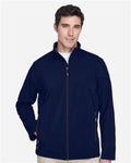Core 365 88184 Men's Cruise Two-Layer Fleece Bonded Soft Shell Jacket - Classic Navy - model front