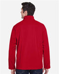 Core 365 88184 Men's Cruise Two-Layer Fleece Bonded Soft Shell Jacket - Classic Red - model back