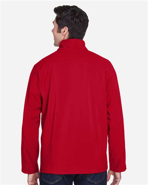 Core 365 88184 Men's Cruise Two-Layer Fleece Bonded Soft Shell Jacket - Classic Red - model back