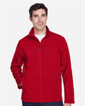 Core 365 88184 Men's Cruise Two-Layer Fleece Bonded Soft Shell Jacket - Classic Red - model front