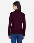 Core 365 78192 Women's Pinnacle Performance Long Sleeve Piqué Polo - Burgundy - model back