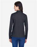 Core 365 78192 Women's Pinnacle Performance Long Sleeve Piqué Polo - Carbon - model back