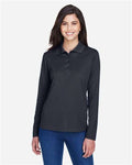 Core 365 78192 Women's Pinnacle Performance Long Sleeve Piqué Polo - Carbon - model front