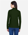 Core 365 78192 Women's Pinnacle Performance Long Sleeve Piqué Polo - Forest - model back