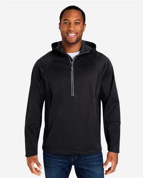 Core 365 CE711 Unisex Techno Lite Pullover Anorak - Black - model front