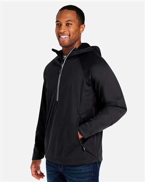 Core 365 CE711 Unisex Techno Lite Pullover Anorak - Black - model side