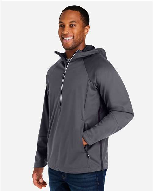 Core 365 CE711 Unisex Techno Lite Pullover Anorak - Carbon - model side