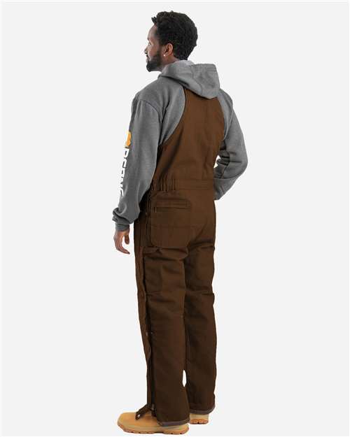 Berne Apparel B415 Men's Heritage Insulated Bib Overall - Bark - model back
