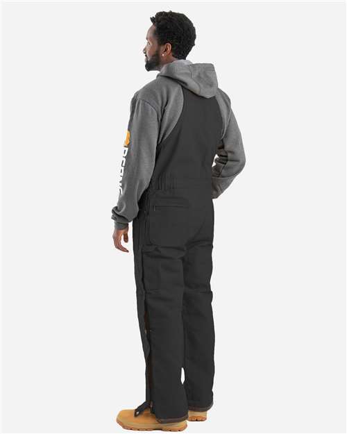 Berne Apparel B415 Men's Heritage Insulated Bib Overall - Black - model back