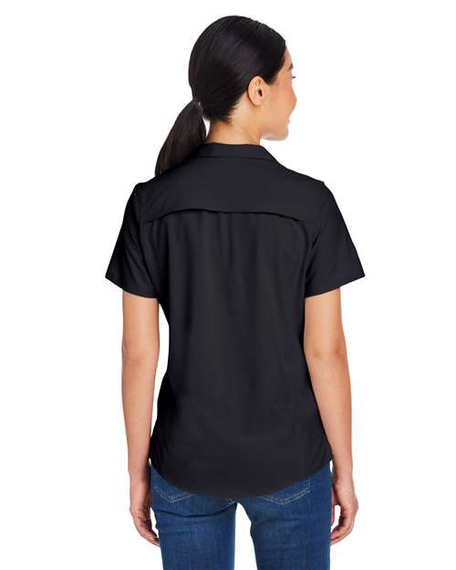 Core 365 CE510W Women's Ultra UVP Marina Shirt - Black - model back