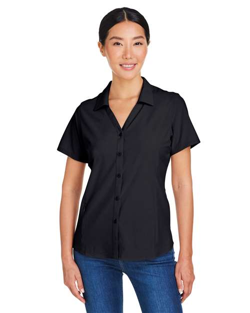 Core 365 CE510W Women's Ultra UVP Marina Shirt - Black - model front