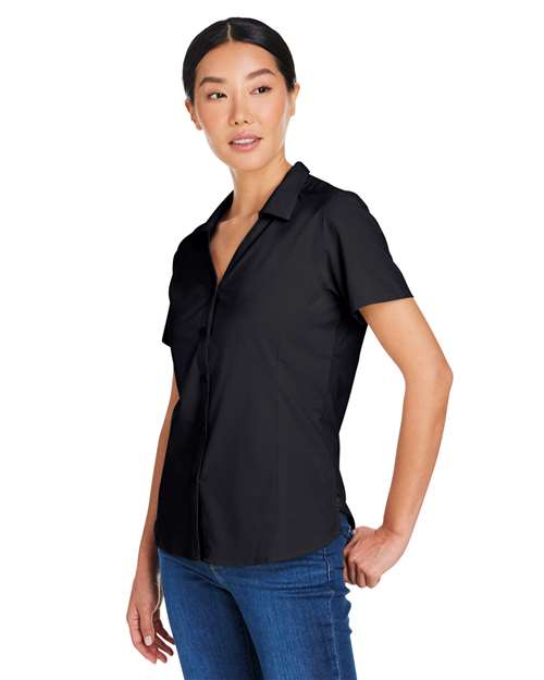 Core 365 CE510W Women's Ultra UVP Marina Shirt - Black - model side