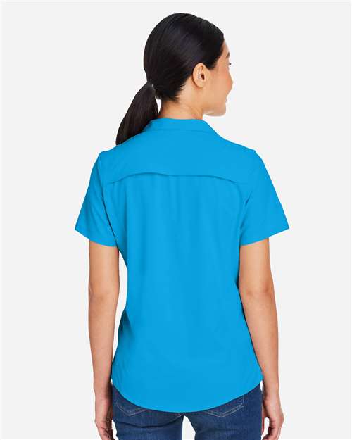 Core 365 CE510W Women's Ultra UVP Marina Shirt - Electric Blue - model back