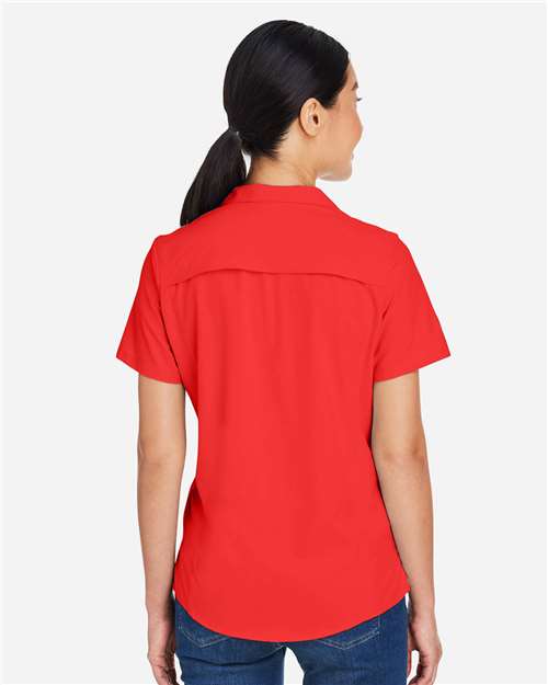Core 365 CE510W Women's Ultra UVP Marina Shirt - Marina Red - model back