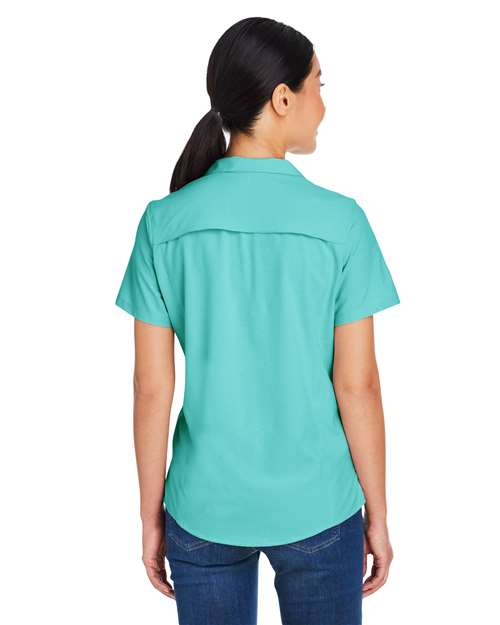 Core 365 CE510W Women's Ultra UVP Marina Shirt - Sea Glass - model back