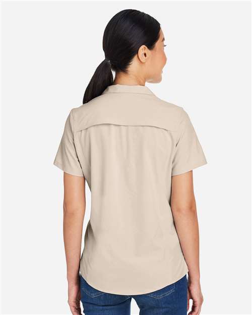 Core 365 CE510W Women's Ultra UVP Marina Shirt - Stone - model back