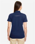 Core 365 78181R Women's Radiant Performance Piqué Polo with Reflective Piping - Classic Navy - model back