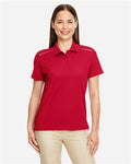 Core 365 78181R Women's Radiant Performance Piqué Polo with Reflective Piping - Classic Red - model front