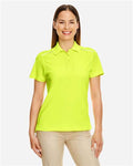 Core 365 78181R Women's Radiant Performance Piqué Polo with Reflective Piping - Safety Yellow - model front