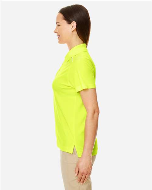 Core 365 78181R Women's Radiant Performance Piqué Polo with Reflective Piping - Safety Yellow - model side