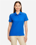 Core 365 78181R Women's Radiant Performance Piqué Polo with Reflective Piping - True Royal - model front