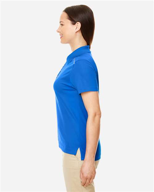 Core 365 78181R Women's Radiant Performance Piqué Polo with Reflective Piping - True Royal - model side