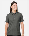 Devon & Jones DG101W Women's Crownlux Performance Geo Polo - Graphite/ Silver - model front