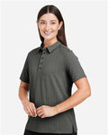 Devon & Jones DG101W Women's Crownlux Performance Geo Polo - Graphite/ Silver - model side