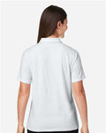 Devon & Jones DG101W Women's Crownlux Performance Geo Polo - White/ Silver - model back
