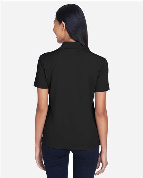Core 365 78181P Women's Origin Performance Piqué Polo with Pocket - Black - model back