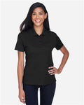 Core 365 78181P Women's Origin Performance Piqué Polo with Pocket - Black - model front