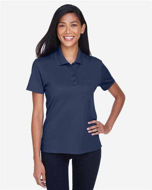 Core 365 78181P Women's Origin Performance Piqué Polo with Pocket - Classic Navy - model front