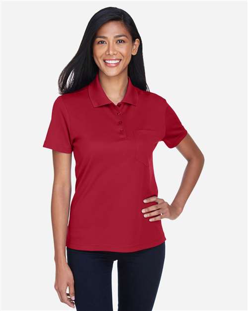Core 365 78181P Women's Origin Performance Piqué Polo with Pocket - Classic Red - model front
